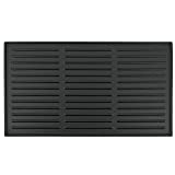 BBQ-Toro Plancha grill hierro fundido 44 x 24,5 cm |  Plato Reversible, Esmaltado |  se puede utilizar en ambos lados |  Apto para barbacoa, parrilla de gas, parrilla de carbón